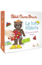 Jeu petit ours brun - le loto des habits