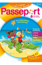 Passeport - de la petite a la moyenne section 3/4 ans - cahier de vacances 2024