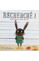 Recherche !  gabin le lapin, voleur de livres - grand album