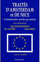 Traites d'amsterdam et de nice  -  commentaire article par article