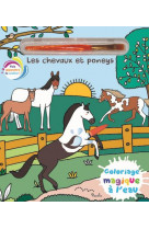 Les chevaux et poneys - coloriage magique a l'eau