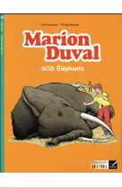 Ribambelle : marion duval  -  sos elephants  -  serie turquoise  -  ce2