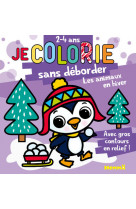 Je colorie sans deborder : les animaux en hiver - avec gros contours en relief !