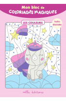 Mon bloc de coloriages magiques - les couleurs