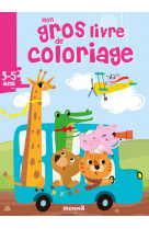 Mon gros livre de coloriage (autobus bleu et animaux)