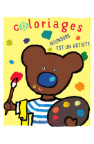 Coloriages : nounours est un artiste