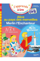 Disney - alice au pays des merveilles / merlin l'enchanteur - spécial dys (dyslexie)