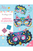 Paillettes en planches masques - pochette avec accessoires