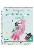 Pendentif feutrine coco - mini-boîte avec accessoires