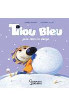 Tilou bleu joue dans la neige