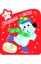 Coloriage facile : ours sur patins