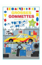 Les voitures de course - grosses gommettes pour petites mains