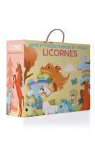 Livre et puzzle cherche et trouve - licornes