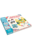 Mon coffret d'artiste - masques avec stickers en mousse - animaux mignons