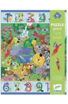 Puzzle geant 1 a 10 jungle 54 pieces 5 ans