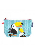 Trousse toucans coq en pate mibo bleu