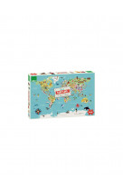 Puzzle carte du monde 500 pieces 8 ans 62*92 cm