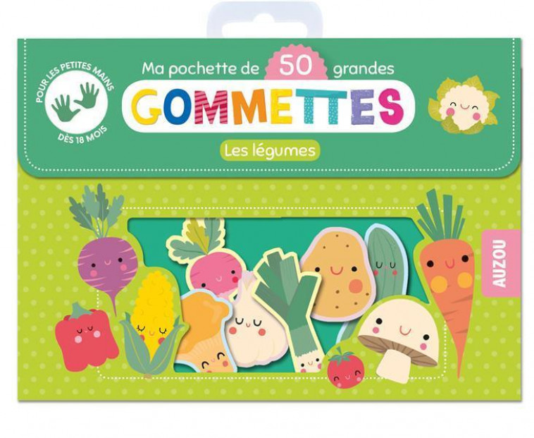 MA POCHETTE DE 50 GRANDES GOMMETTES - LES LEGUMES - WILMINK INGA - NC