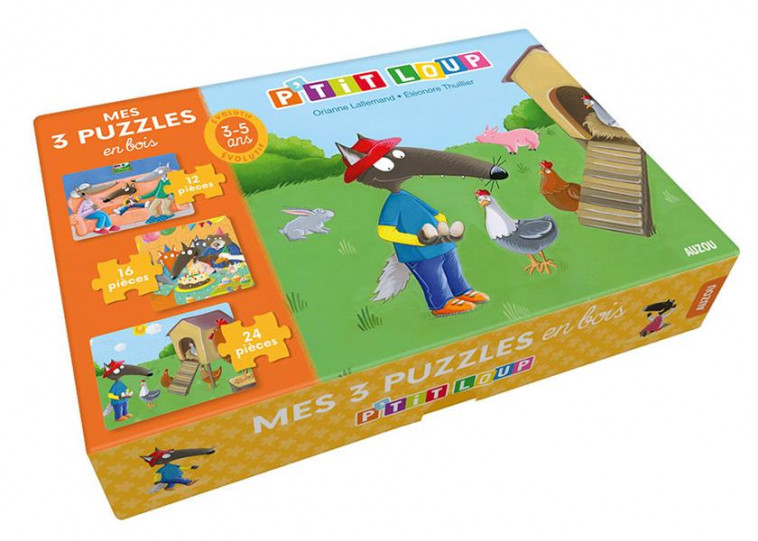 MES 3 PUZZLES EN BOIS P-TIT LOUP - LALLEMAND/THUILLIER - NC