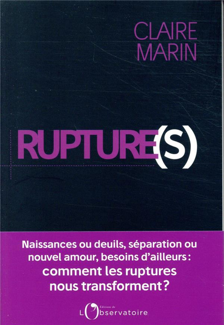 RUPTURE(S) - MARIN CLAIRE - L'OBSERVATOIRE