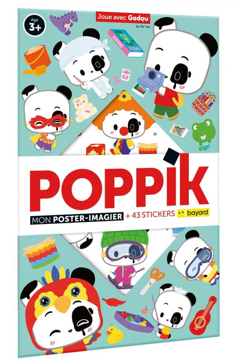 JOUE AVEC GADOU - MON POSTER-IMAGIER POPPIK + 43 STICKERS - MON POSTER-IMAGIER + 43 STICKERS REPOSIT - XXX - NC