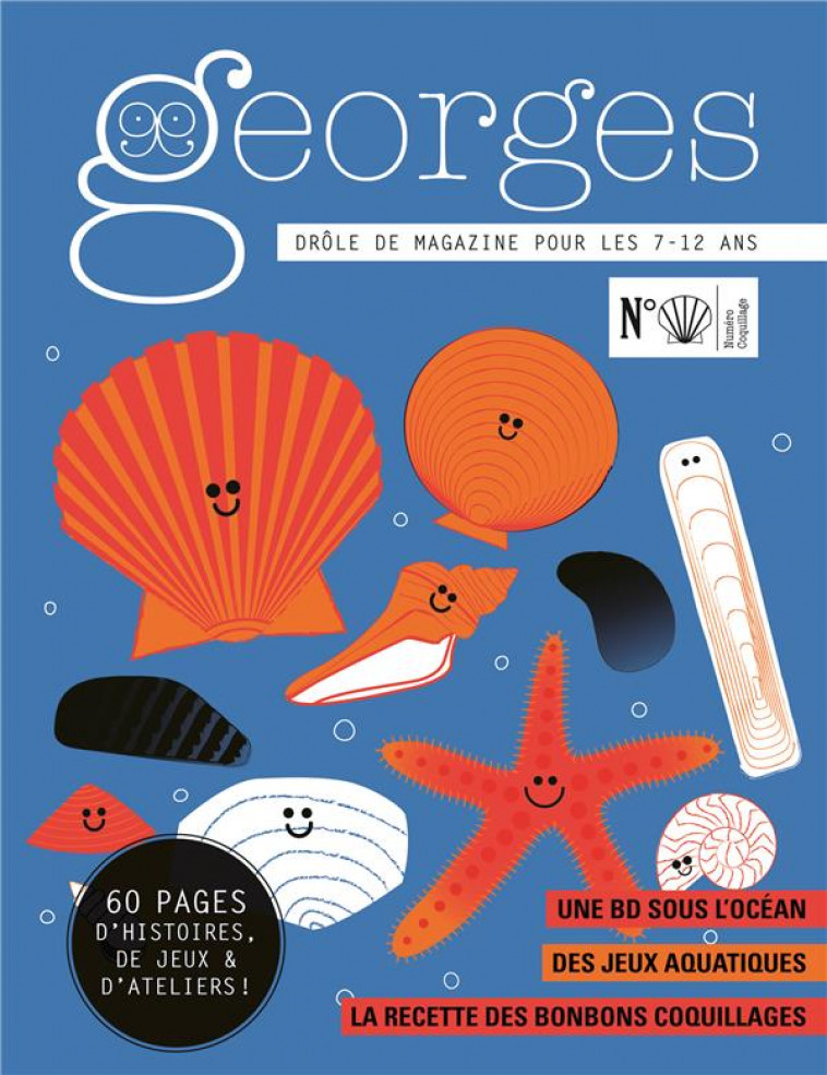MAGAZINE GEORGES N 40 - COQUILLAGE - ILLUSTRATIONS, COULEUR - LAUBREAUX/NOVION - GRAINS DE SEL