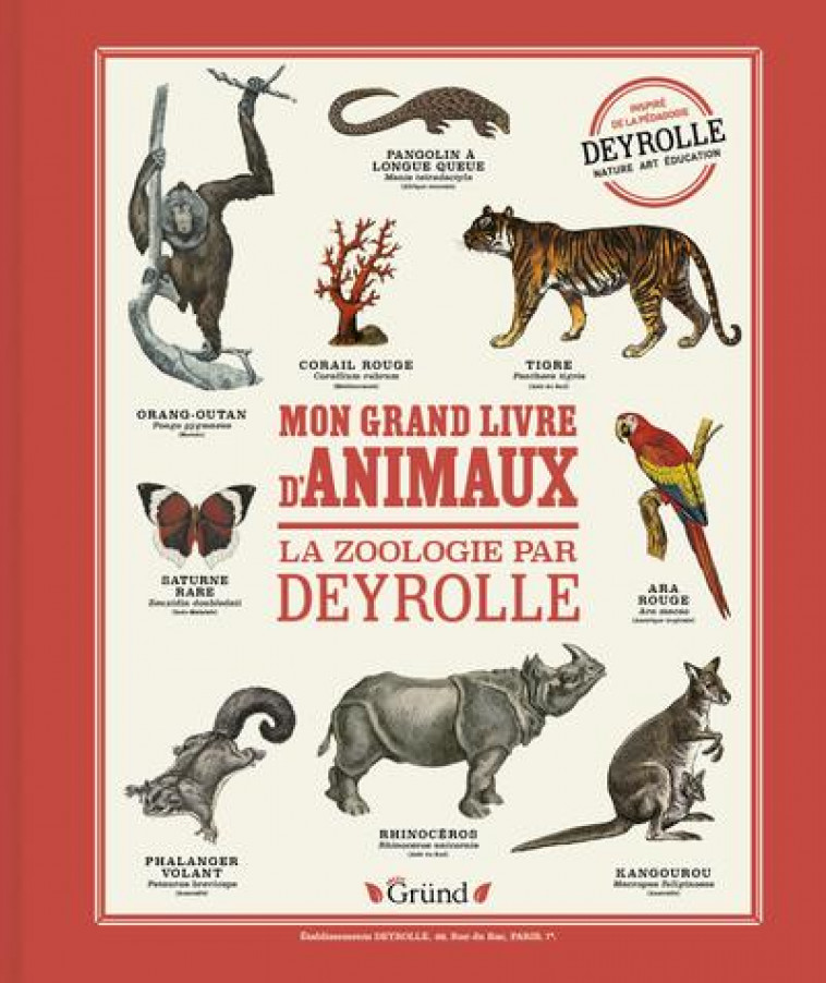 MON GRAND LIVRE D-ANIMAUX - LA ZOOLOGIE PAR DEYROLLE - DEYROLLE/ALADJIDI - GRUND