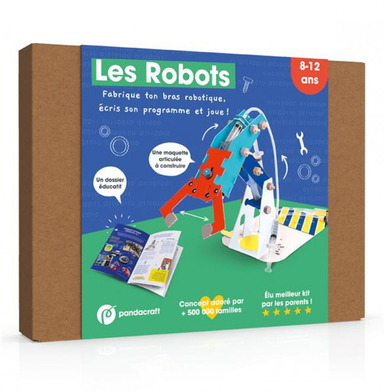 LES ROBOTS - KIT LUDO-EDUCATIF 8-12 ANS - FABRIQUE TON BRAS ROBOTIQUE ET JOUE EN LE FAISANT BOUGER - XXX - NC