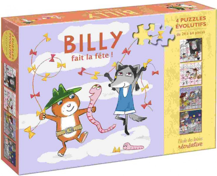 BILLY FAIT LA FETE - 4 PUZZLES EVOLUTIFS - VALCKX CATHARINA - NC