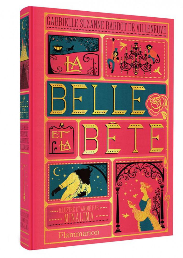 LA BELLE ET LA BETE - ILLUSTRE ET ANIME PAR MINALIMA - BARBOT DE VILLENEUVE - FLAMMARION