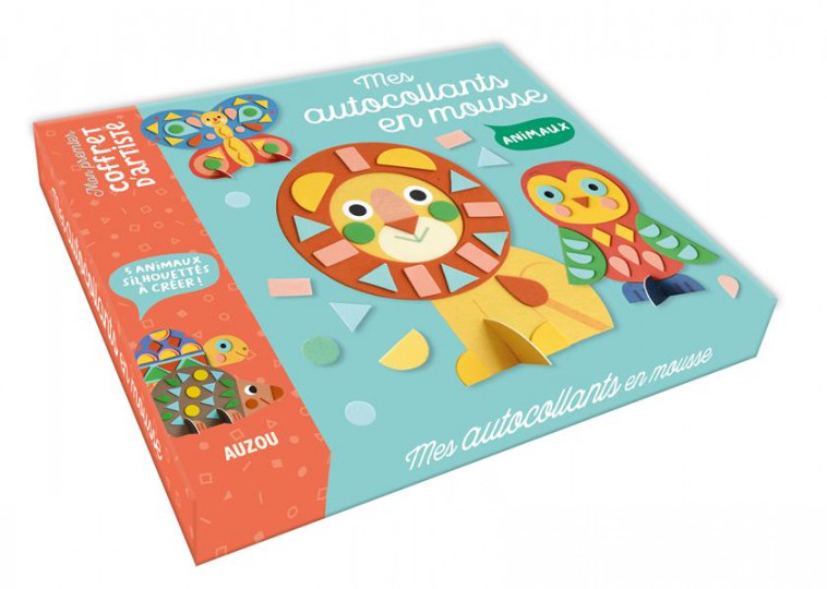 MON COFFRET D-ARTISTE - MES AUTOCOLLANTS EN MOUSSE - ANIMAUX - GEORGETTE - NC