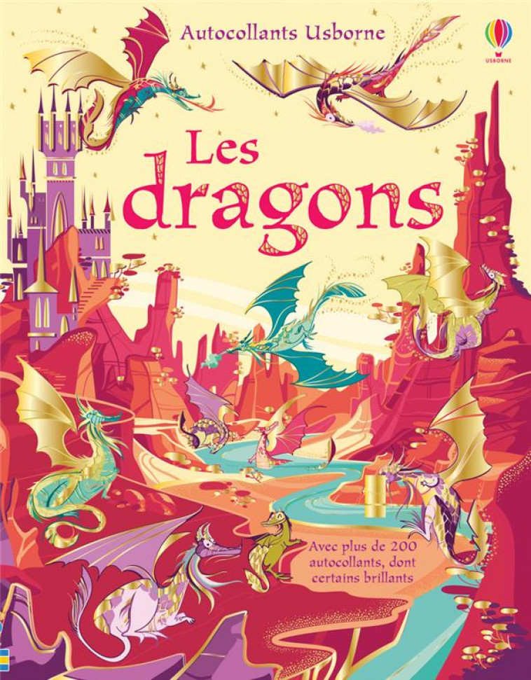 LES DRAGONS - AUTOCOLLANTS USBORNE - WATT/GAROFANO/COLE - NC