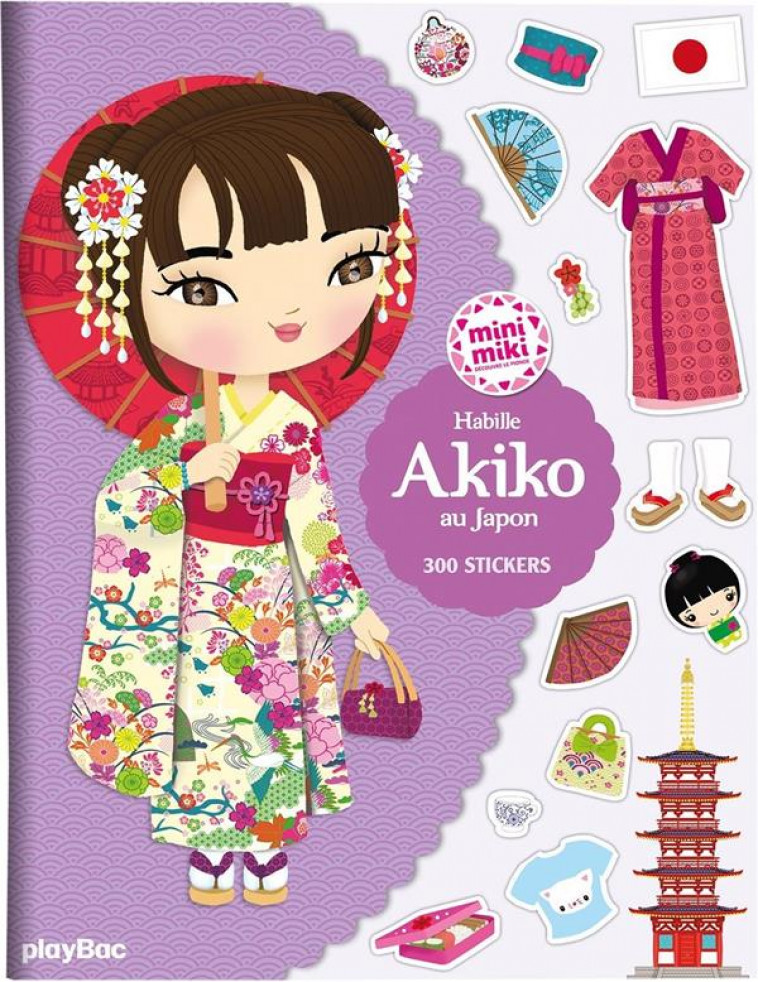 MINIMIKI - STICKERS HABILLE AKIKO AU JAPON - CAMEL JULIE - PRISMA