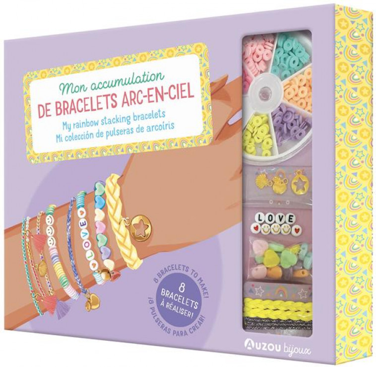 MA BOITE A BIJOUX - MON ACCUMULATION DE BRACELETS ARC-EN-CIEL - SHIILIA - NC