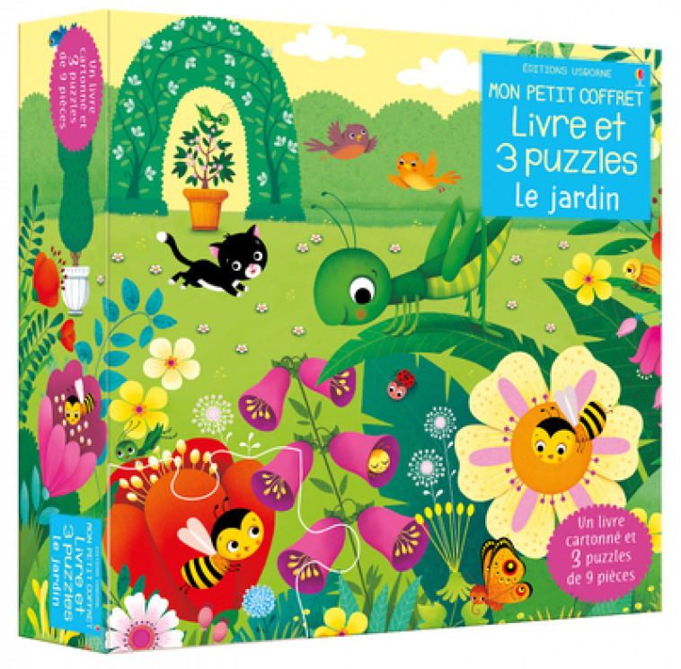 LE JARDIN - MON PETIT COFFRET LIVRE ET 3 PUZZLES - Sam Taplin, Frederica Iossa, Claire Ever, Eléonore Souchon, Federica Iossa - USBORNE