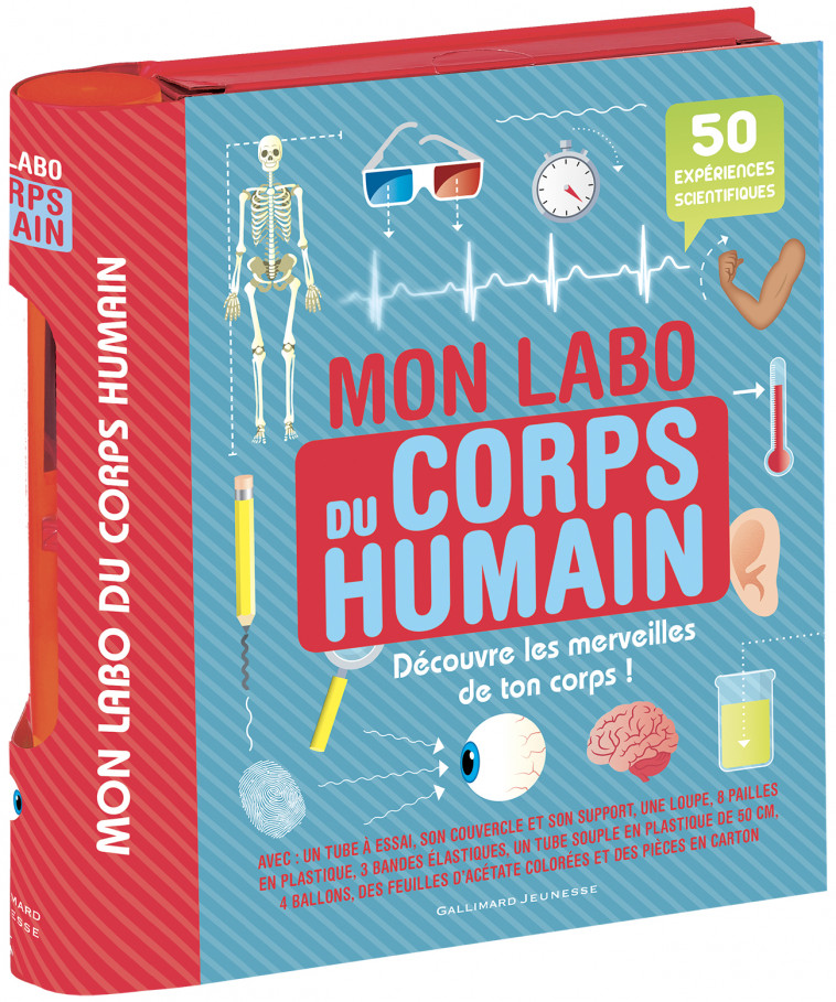 MON LABO DU CORPS HUMAIN - 50 EXPERIENCES A FAIRE CHEZ SOI - Sally MacGill,  un collectif d'illustrateurs, Florence Maruéjol - GALLIMARD JEUNE