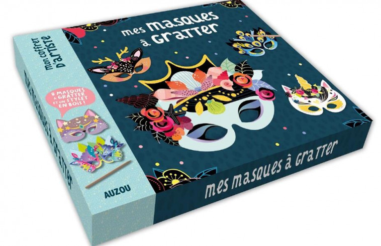 MON COFFRET D'ARTISTE - MES MASQUES A GRATTER - MONDE MAGIQUE - GUESNE MAUDE - NC