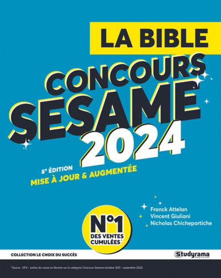 LA BIBLE DU CONCOURS SESAME 2024 - ATTELAN, FRANCK - STUDYRAMA