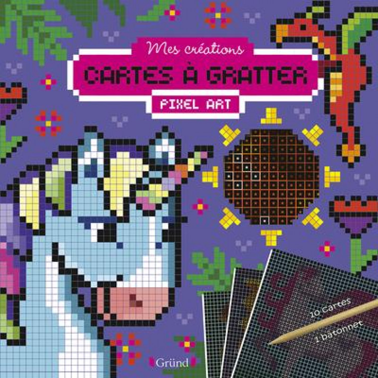 CARTES A GRATTER PIXEL ART - CREATURES MAGIQUES - VARONE EUGENIE - NC