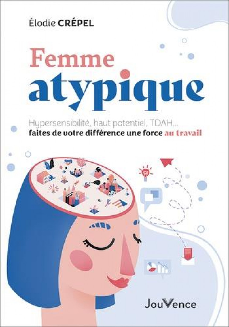 FEMME ATYPIQUE : HYPERSENSIBILITE, HAUT POTENTIEL, TDAH... FAITES DE VOTRE DIFFERENCE UNE FORCE AU TRAVAIL - CREPEL, ELODIE - JOUVENCE