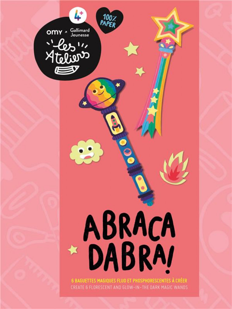 ABRACADABRA - 6 BAGUETTES MAGIQUES FLUO ET PHOSPHORESCENTES A CREER - COLLECTIF - NC