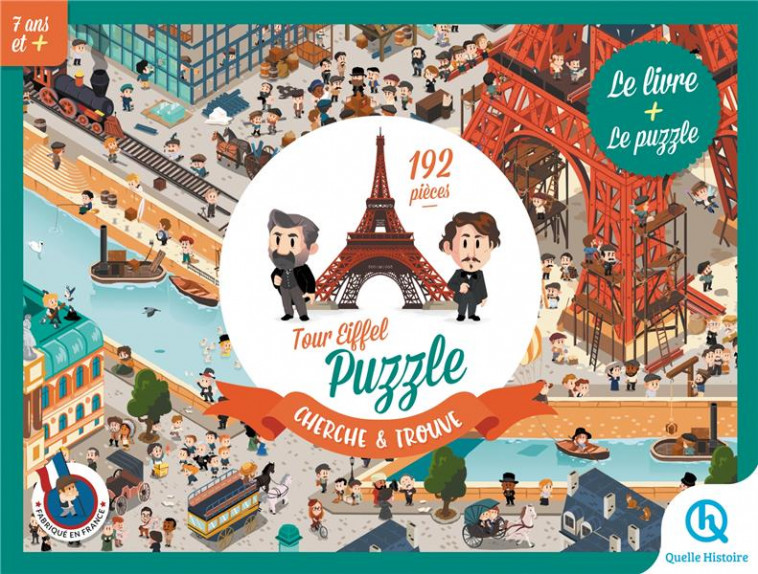 PUZZLE CHERCHE ET TROUVE - LA TOUR EIFFEL - LE LIVRE + LE PUZZLE 192 PIECES - XXX - QUELLE HISTOIRE