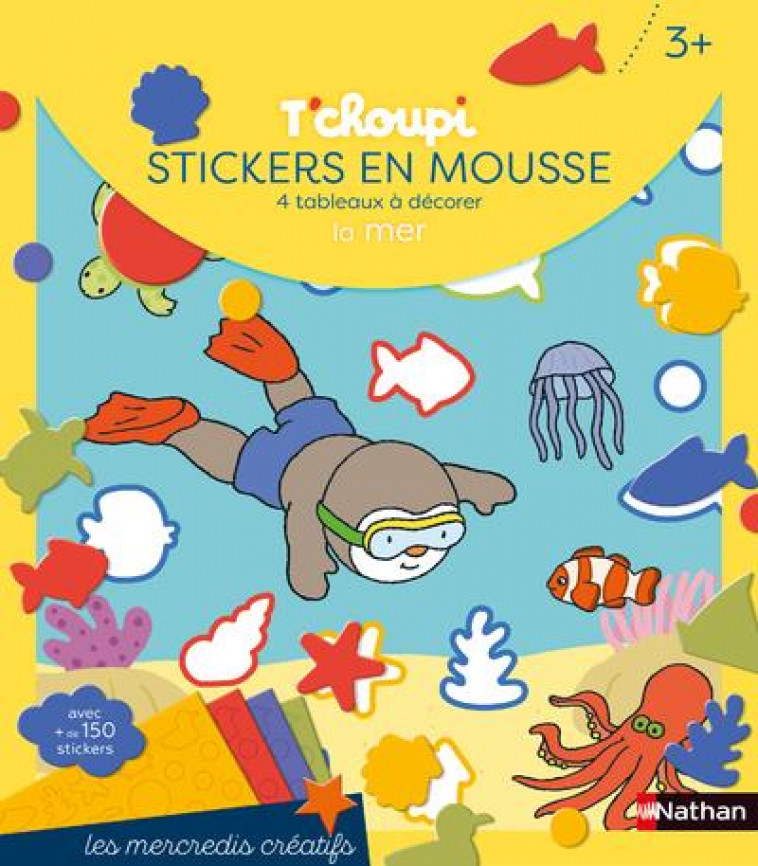 T'CHOUPI STICKERS EN MOUSSE LA MER - COURTIN THIERRY - NC