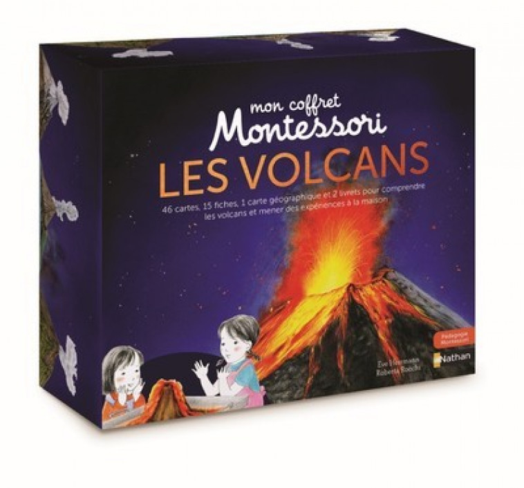 Mon coffret Montessori: Les volcans - Ève Herrmann, Roberta Rocchi, André Duco - NATHAN