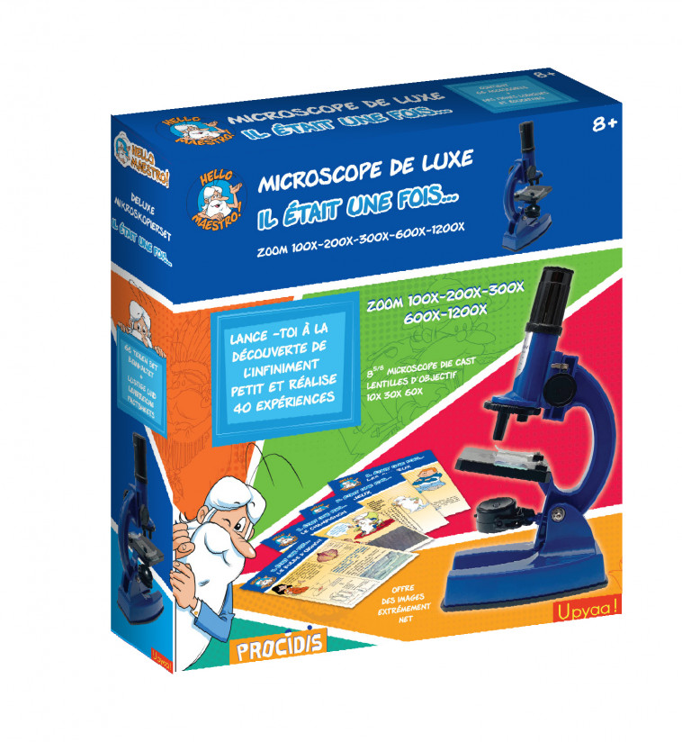 COFFRET MICROSCOPE ZOOM 100 A 1200 - 66 ACCESSOIRES + 40 EXPERIENCES -  UPYAA - UPYAA