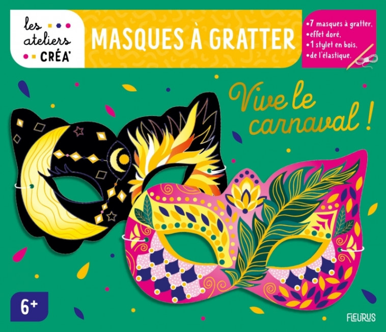 Masques à gratter   Vive le carnaval ! - Solenne et Thomas Solenne et Thomas - FLEURUS