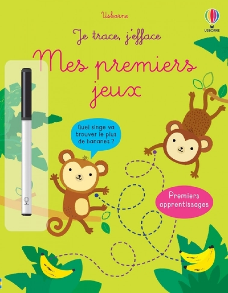 Mes premiers jeux - Je trace, j'efface Premiers apprentissages - Jessica Greenwell, Genine Delahaye, Meg Dobbie, Véronique Duran - USBORNE