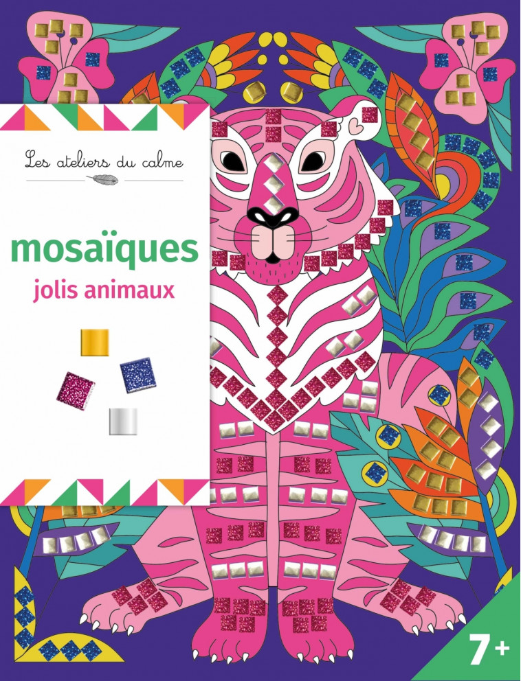 Mosaiques mousse jolis animaux - pochette avec accessoires - CINZIA SILEO - DEUX COQS D OR