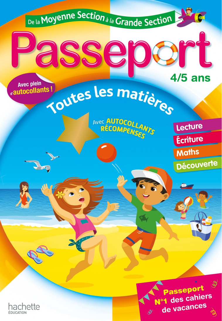 Passeport - De la Moyenne à la Grande section - Cahier de vacances 2022 - Nadia Poure, Marie-Christine Exbrayat, Sylvie Rainaud - HACHETTE EDUC