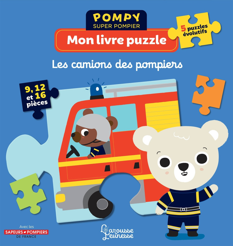 MON LIVRE PUZZLE - LES CAMIONS DES POMPIERS - Emmanuelle Kecir Lepetit - LAROUSSE